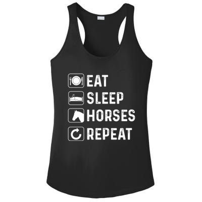 Funny Horse Eat Sleep Horses Horseback Riding Horse Gift Ladies PosiCharge Competitor Racerback Tank