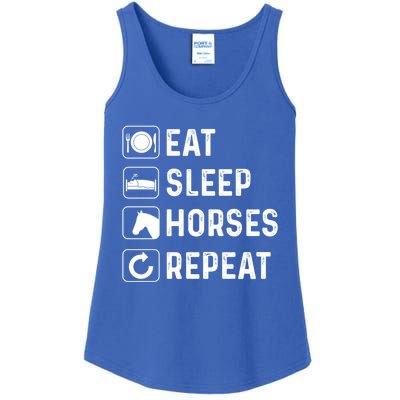 Funny Horse Eat Sleep Horses Horseback Riding Horse Gift Ladies Essential Tank