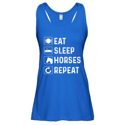 Funny Horse Eat Sleep Horses Horseback Riding Horse Gift Ladies Essential Flowy Tank