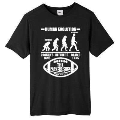 Funny Human Evolution Football Fan Tall Fusion ChromaSoft Performance T-Shirt