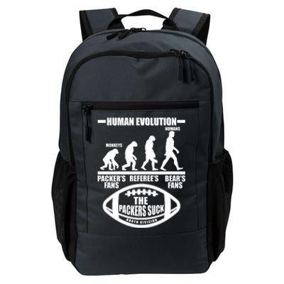 Funny Human Evolution Football Fan Daily Commute Backpack