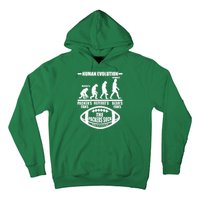 Funny Human Evolution Football Fan Hoodie