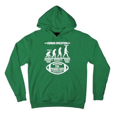 Funny Human Evolution Football Fan Hoodie