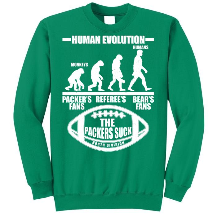 Funny Human Evolution Football Fan Sweatshirt