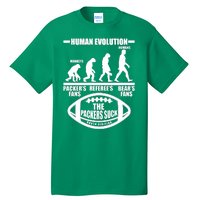 Funny Human Evolution Football Fan Tall T-Shirt