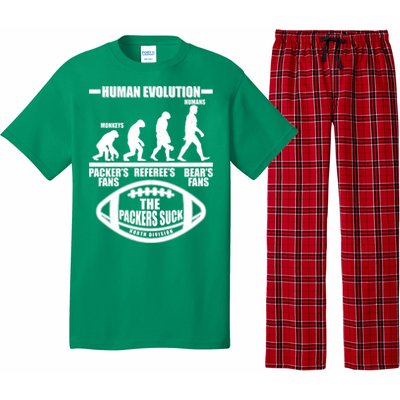 Funny Human Evolution Football Fan Pajama Set