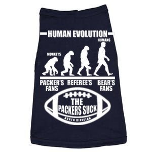 Funny Human Evolution Football Fan Doggie Tank