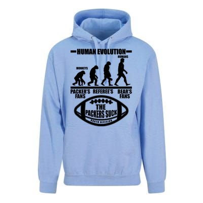 Funny Human Evolution Football Fan Unisex Surf Hoodie