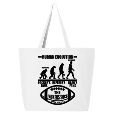 Funny Human Evolution Football Fan 25L Jumbo Tote