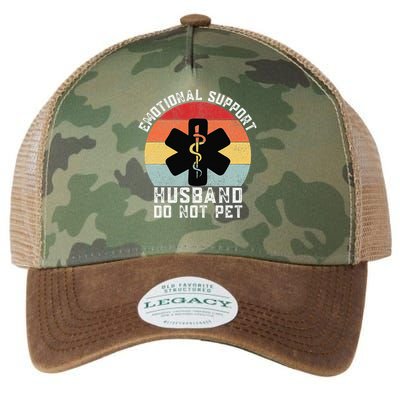 Funny Husband Emotional Support Husband Do Not Pet Legacy Tie Dye Trucker Hat