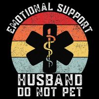 Funny Husband Emotional Support Husband Do Not Pet 7-Panel Snapback Hat