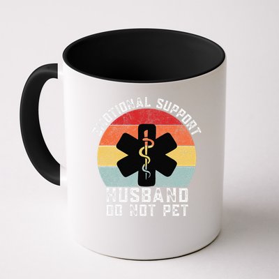 Funny Husband Emotional Support Husband Do Not Pet Mug