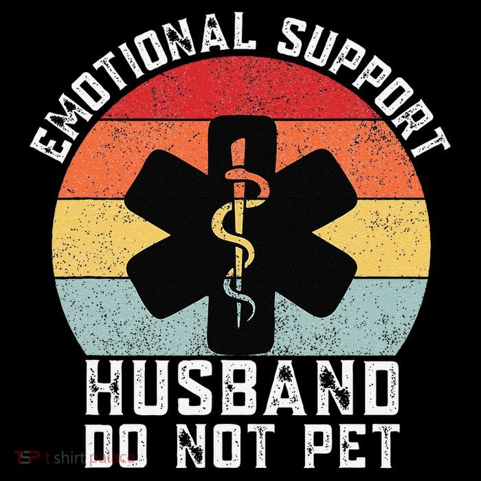 Funny Husband Emotional Support Husband Do Not Pet 16 in Basic Backpack