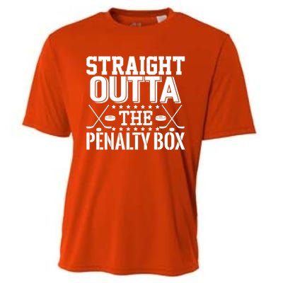 Funny Hockey Enforcer Straight Outta The Penalty Box Cool Gift Cooling Performance Crew T-Shirt