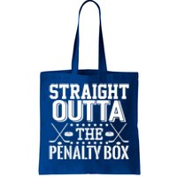 Funny Hockey Enforcer Straight Outta The Penalty Box Cool Gift Tote Bag