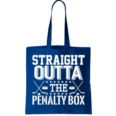 Funny Hockey Enforcer Straight Outta The Penalty Box Cool Gift Tote Bag