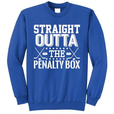 Funny Hockey Enforcer Straight Outta The Penalty Box Cool Gift Tall Sweatshirt