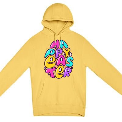 Funny Happy Easter Egg Premium Pullover Hoodie