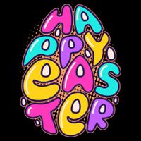Funny Happy Easter Egg Button