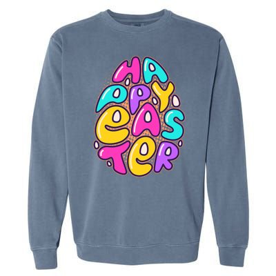 Funny Happy Easter Egg Garment-Dyed Sweatshirt