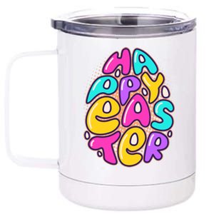 Funny Happy Easter Egg 12 oz Stainless Steel Tumbler Cup