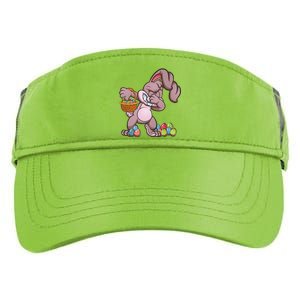 Funny Happy Easter Dabbing Bunny Basket Eggs Adult Drive Performance Visor