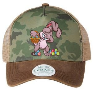 Funny Happy Easter Dabbing Bunny Basket Eggs Legacy Tie Dye Trucker Hat