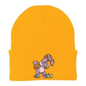 Funny Happy Easter Dabbing Bunny Basket Eggs Knit Cap Winter Beanie