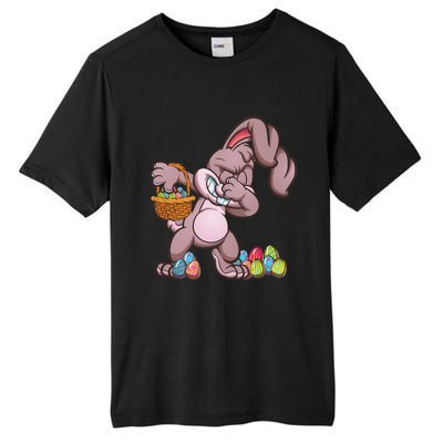 Funny Happy Easter Dabbing Bunny Basket Eggs Tall Fusion ChromaSoft Performance T-Shirt