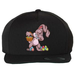 Funny Happy Easter Dabbing Bunny Basket Eggs Wool Snapback Cap