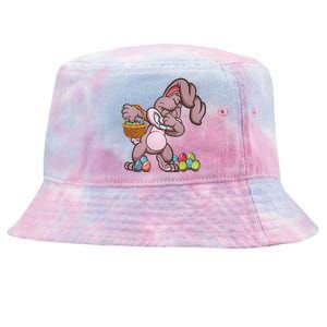 Funny Happy Easter Dabbing Bunny Basket Eggs Tie-Dyed Bucket Hat