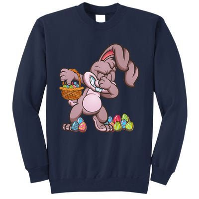 Funny Happy Easter Dabbing Bunny Basket Eggs Tall Sweatshirt