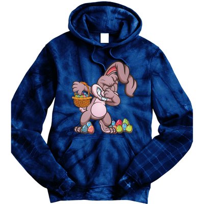 Funny Happy Easter Dabbing Bunny Basket Eggs Tie Dye Hoodie