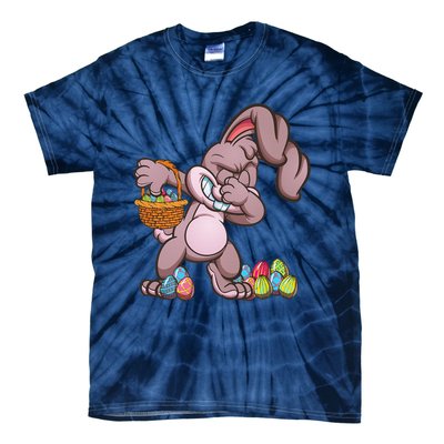 Funny Happy Easter Dabbing Bunny Basket Eggs Tie-Dye T-Shirt