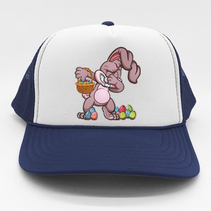 Funny Happy Easter Dabbing Bunny Basket Eggs Trucker Hat