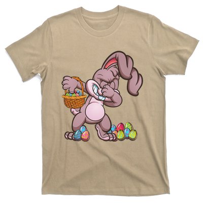 Funny Happy Easter Dabbing Bunny Basket Eggs T-Shirt