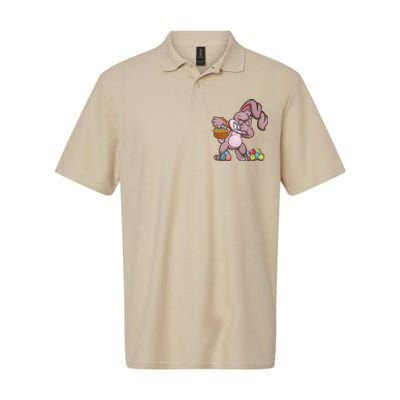 Funny Happy Easter Dabbing Bunny Basket Eggs Softstyle Adult Sport Polo