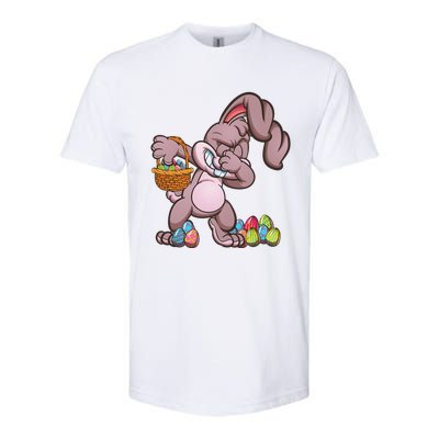 Funny Happy Easter Dabbing Bunny Basket Eggs Softstyle® CVC T-Shirt