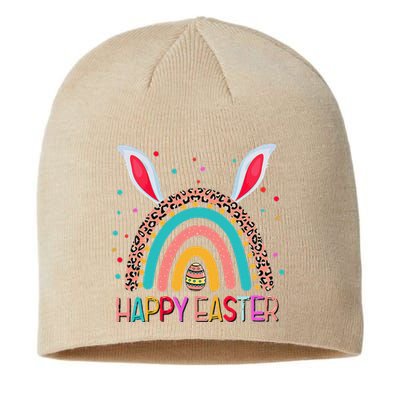 Funny Happy Easter Y'all Rainbow Funny Gnome Women Sustainable Beanie