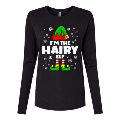 Funny Hairy Elf Family Matching Group Happy Christmas Cute Gift Womens Cotton Relaxed Long Sleeve T-Shirt