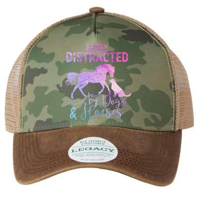 Funny Horse  Easily Distracted Legacy Tie Dye Trucker Hat