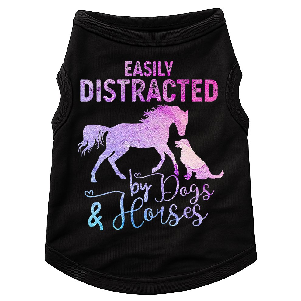 Funny Horse  Easily Distracted Doggie Tank