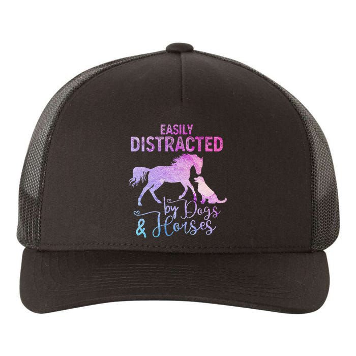 Funny Horse  Easily Distracted Yupoong Adult 5-Panel Trucker Hat