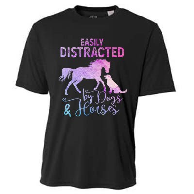 Funny Horse  Easily Distracted Cooling Performance Crew T-Shirt