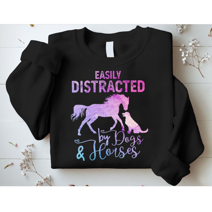 Funny Horse  Easily Distracted Sweatshirt