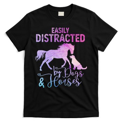 Funny Horse  Easily Distracted T-Shirt