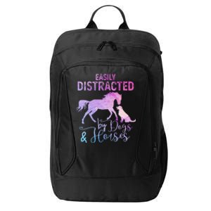 Funny Horse  Easily Distracted City Backpack