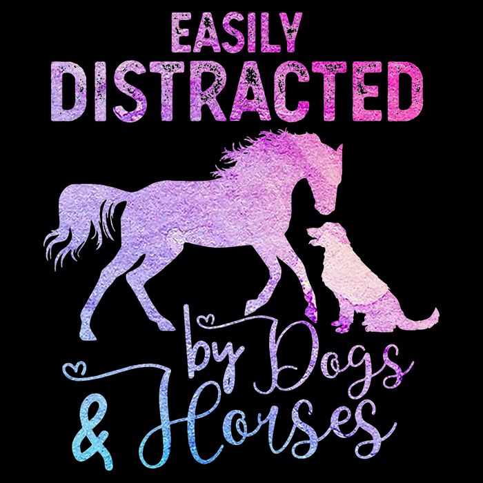 Funny Horse  Easily Distracted Button