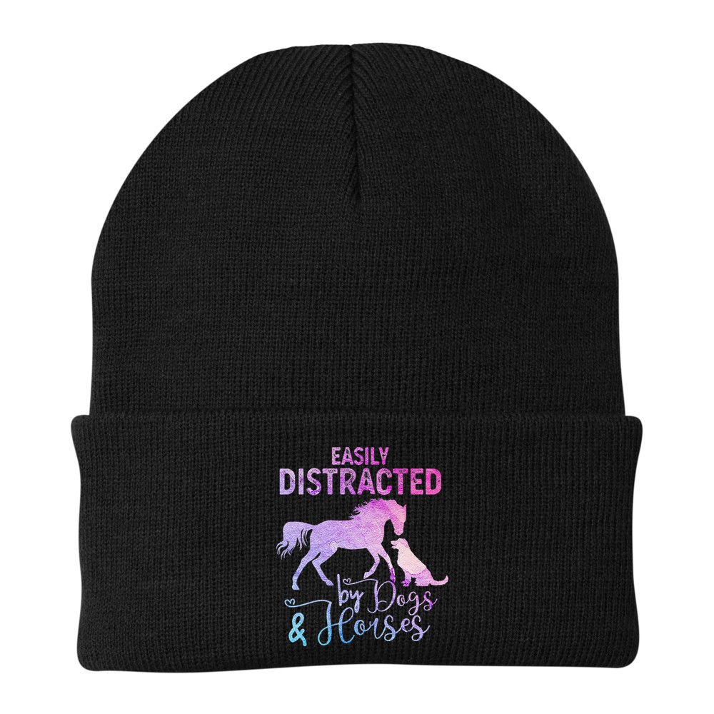 Funny Horse  Easily Distracted Beanie