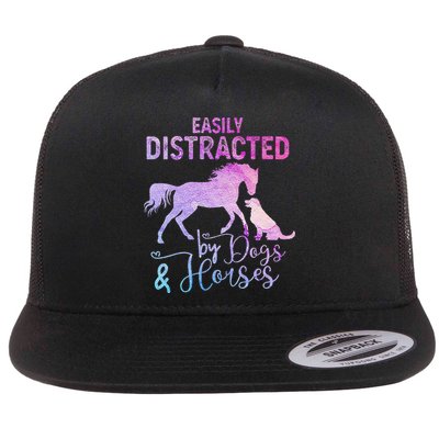 Funny Horse  Easily Distracted Flatbill Hat